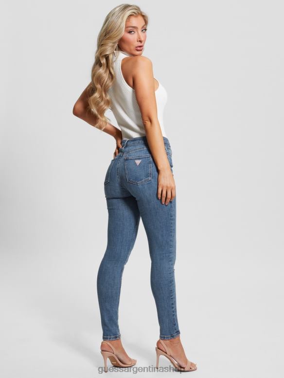 Pantalones guess mujer tiro alto deals